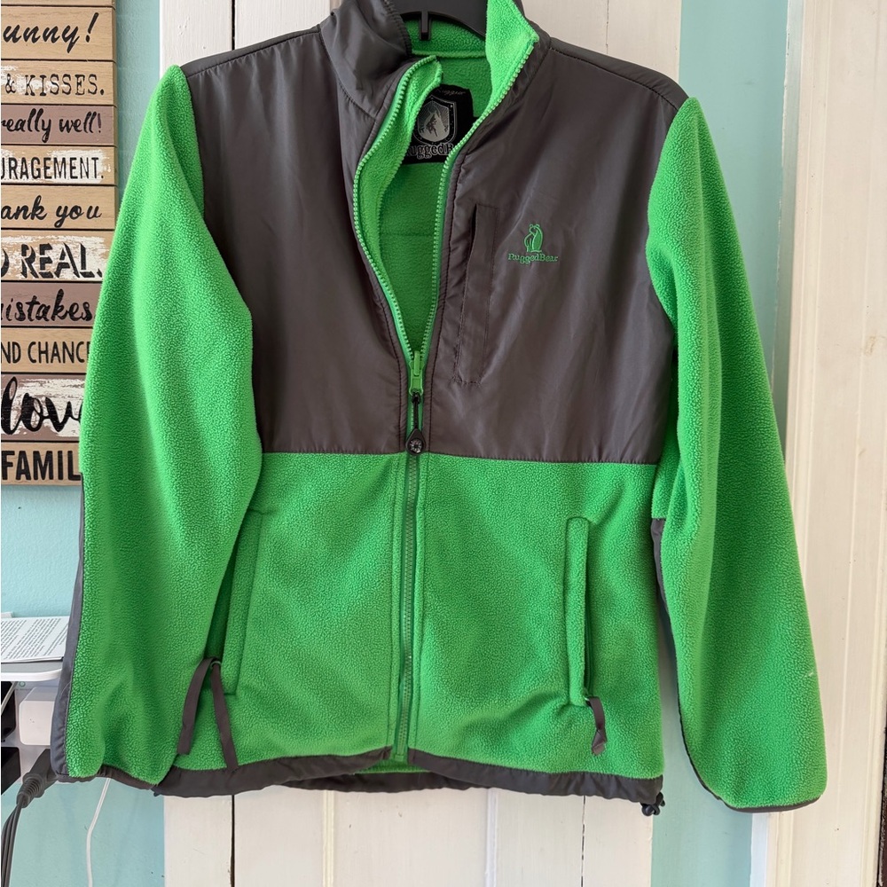 Children's Green and Gray Fleece Jacket